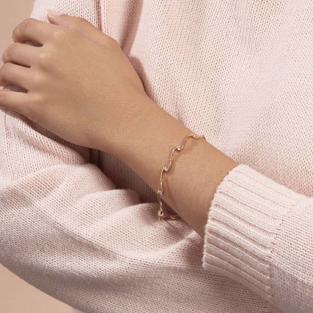 Bracelet Ayda Plaqué Or Jaune Oxyde De Zirconium - Bracelets Femme | Histoire d’Or