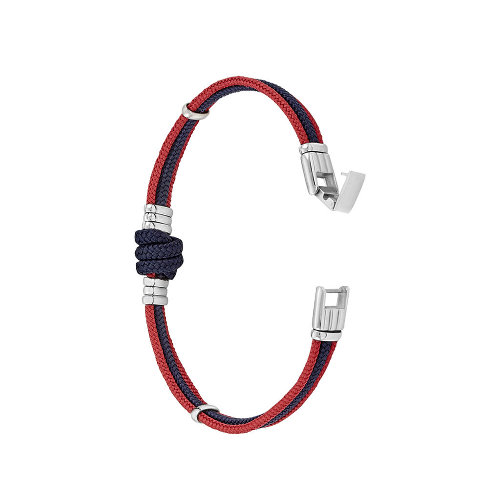 Bracelet Agarae Acier Blanc - Bracelets cordon Homme | Histoire d’Or