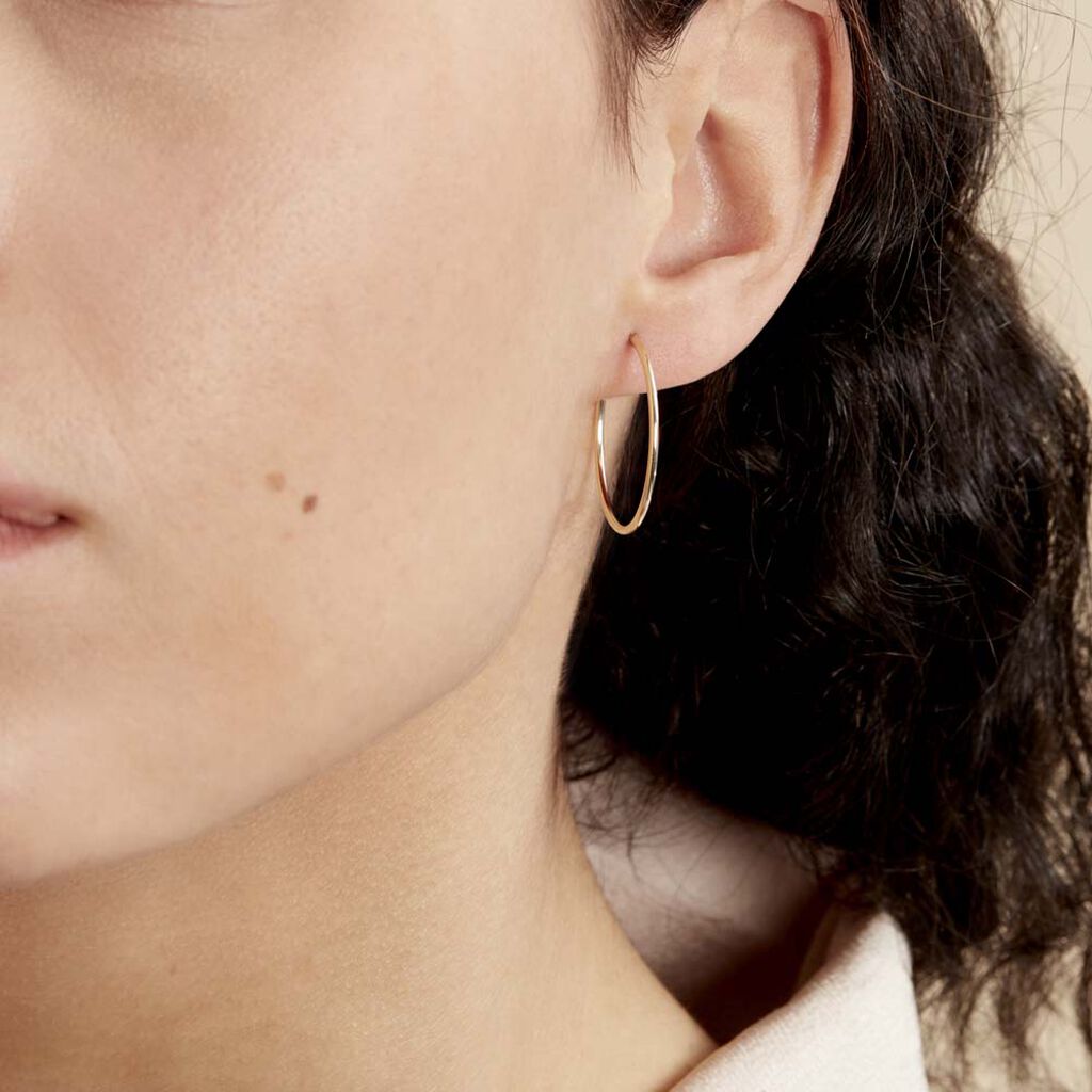 Créoles Dominae Or Jaune - Boucles d'oreilles créoles Femme | Histoire d’Or