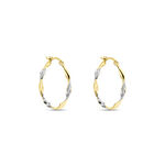 Cr&eacute;oles Eleanie Fil Vrille Or Bicolore - Boucles d'oreilles cr&eacute;oles Femme | Histoire d&rsquo;Or