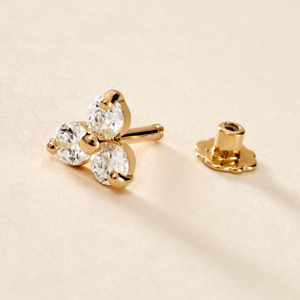 Piercing Nakato Or Jaune Oxyde De Zirconium - Piercing H&eacute;lix Femme | Histoire d&rsquo;Or