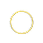 Alliance Grain De Folie Diamantee Ruban Plat Or Bicolore - Alliances Unisex | Histoire d&rsquo;Or