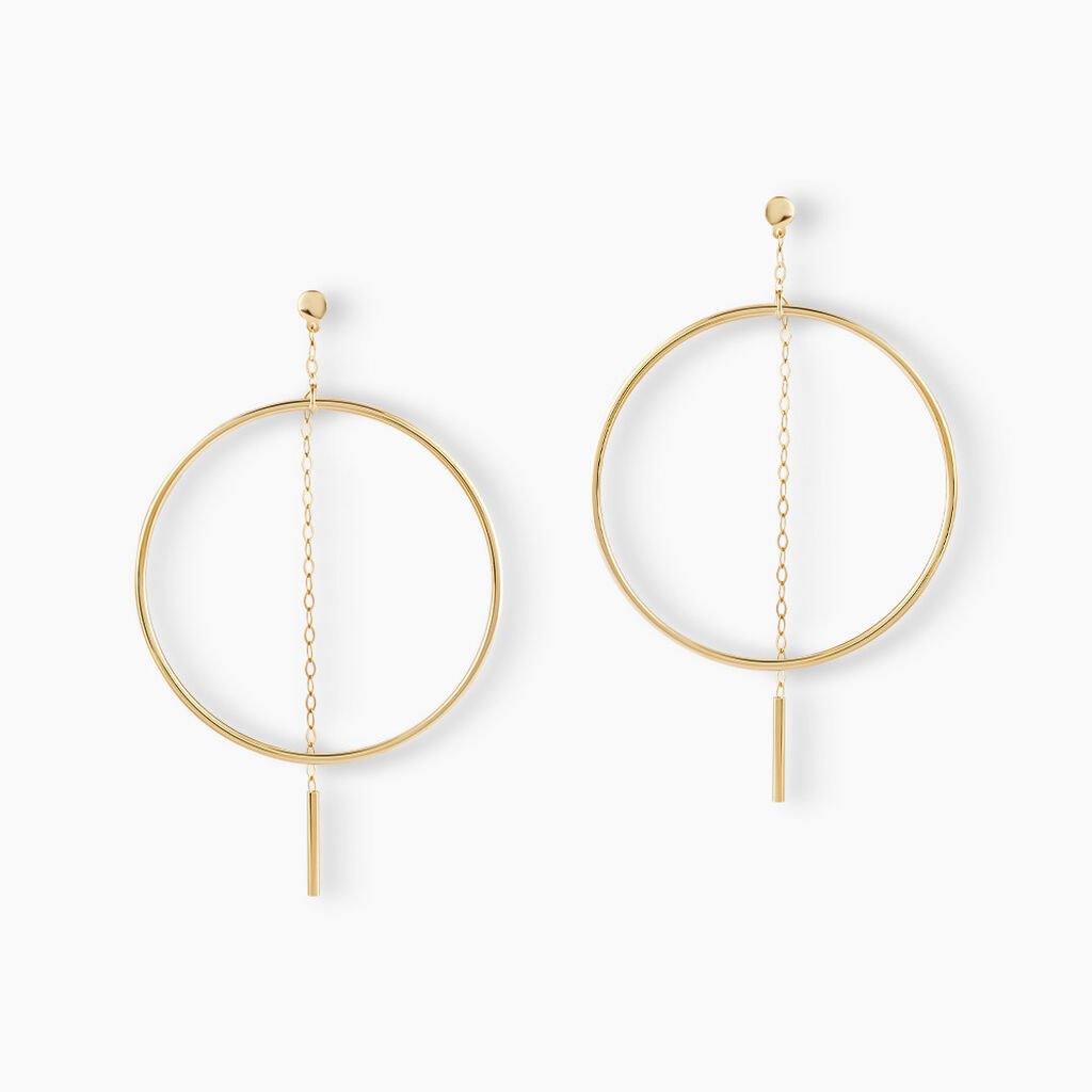 Créoles Roxana Cercles Ajourés Or Jaune - Boucles d'oreilles créoles Femme | Histoire d’Or