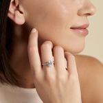 Bague Solitaire Cadmos Argent Blanc Oxyde De Zirconium - Bagues solitaires Femme | Histoire d&rsquo;Or