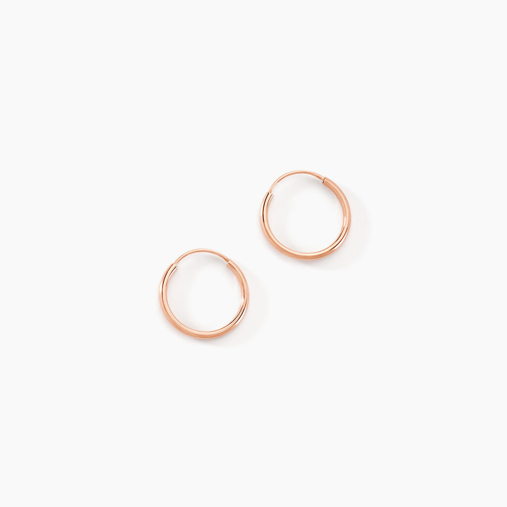Créoles Dominae Or Rose - Boucles d'oreilles créoles Femme | Histoire d’Or