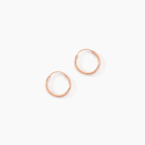 Créoles Dominae Or Rose - Boucles d'oreilles créoles Femme | Histoire d’Or