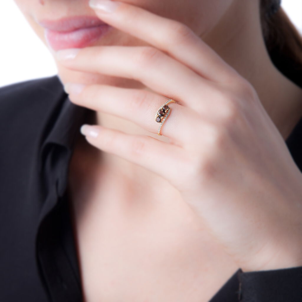 Bague Chloe Or Jaune Péridot Et Diamant - Bagues solitaires Femme | Histoire d’Or