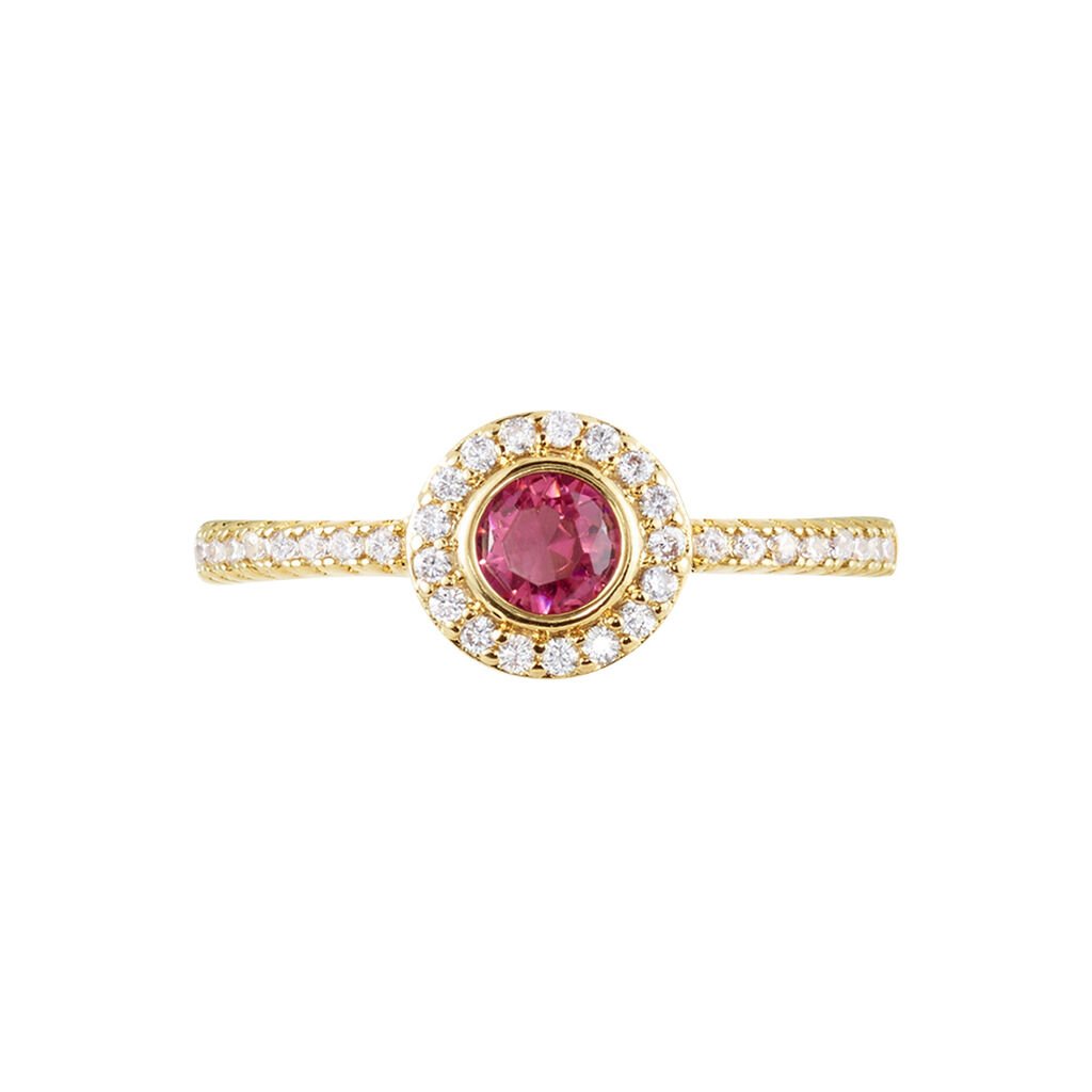 Bague Plaqué Or Eugenie Pierre Synthétique - Bagues avec pierre Femme | Histoire d’Or