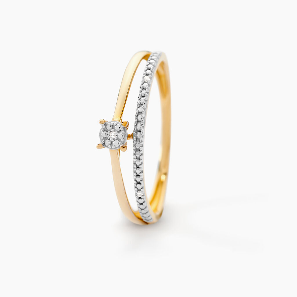 Solitaire Accompagne Marjani Or Jaune Diamant - Bagues solitaires Femme | Histoire d&rsquo;Or