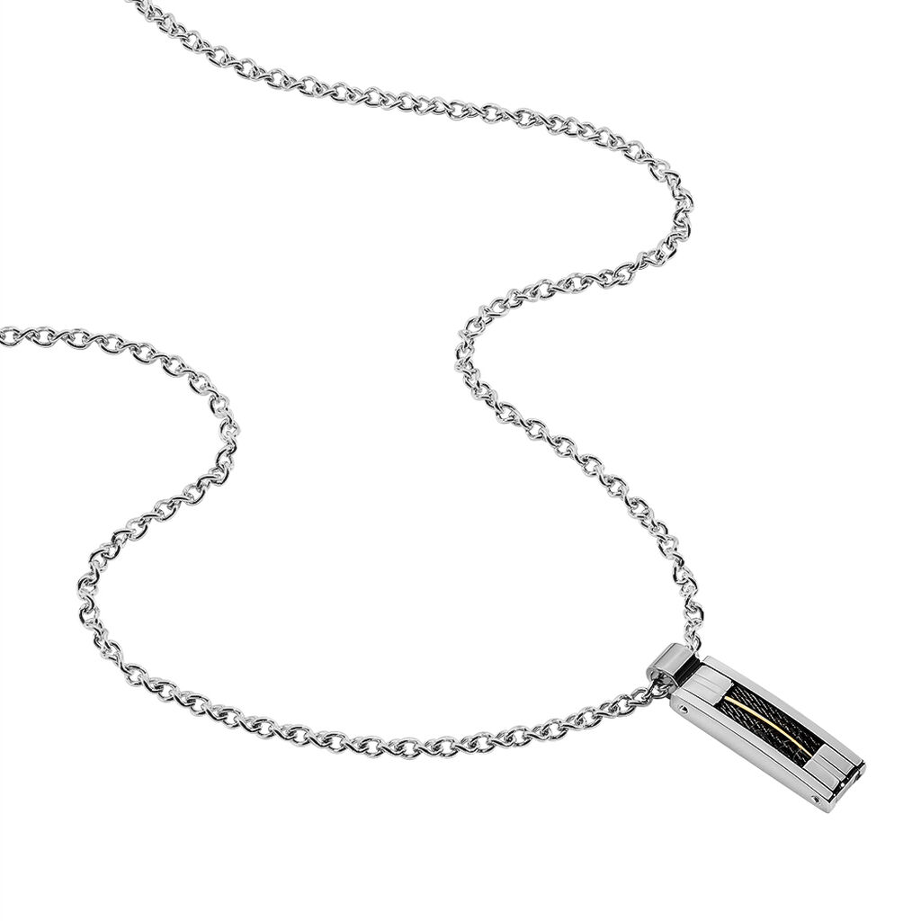Collier Charlie-rose Acier Blanc - Colliers Homme | Histoire d’Or