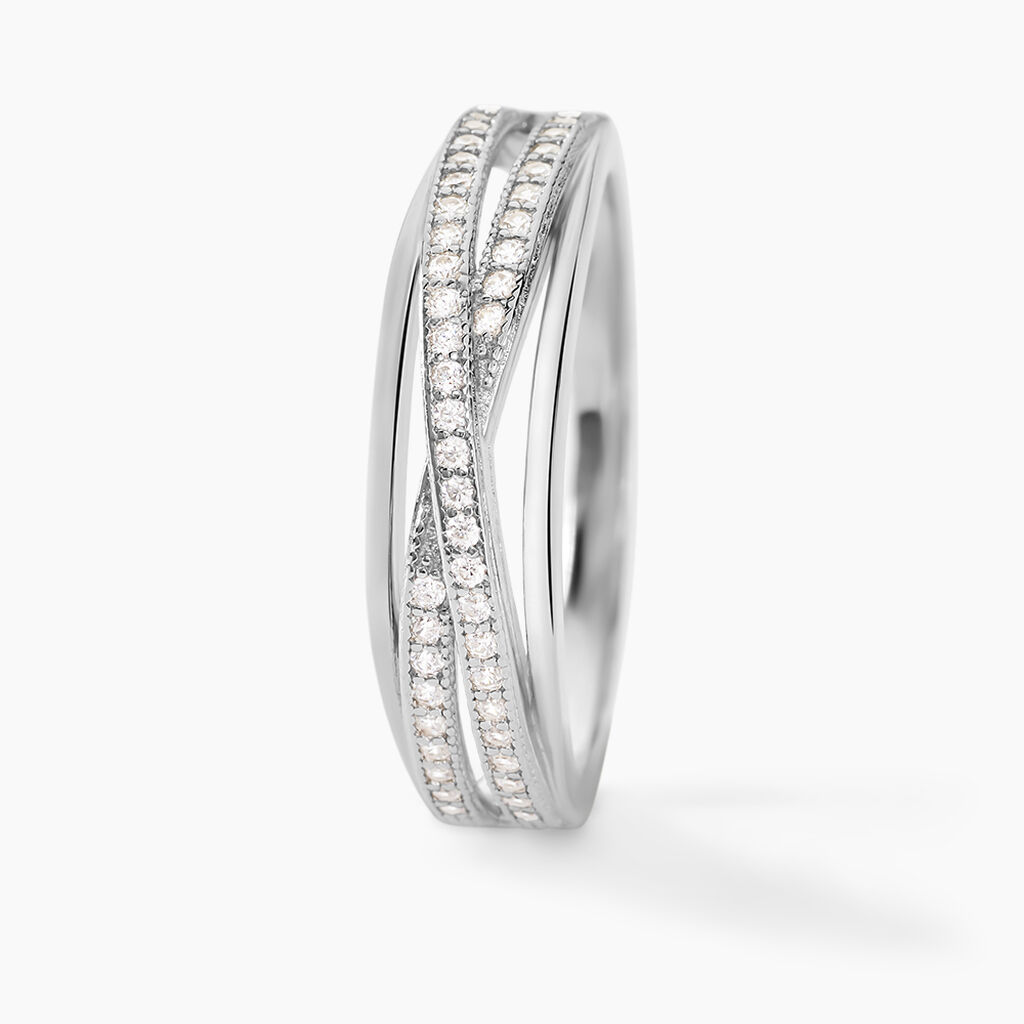Bague Urpa Argent Blanc Oxyde De Zirconium - Bagues avec pierre Femme | Histoire d&rsquo;Or
