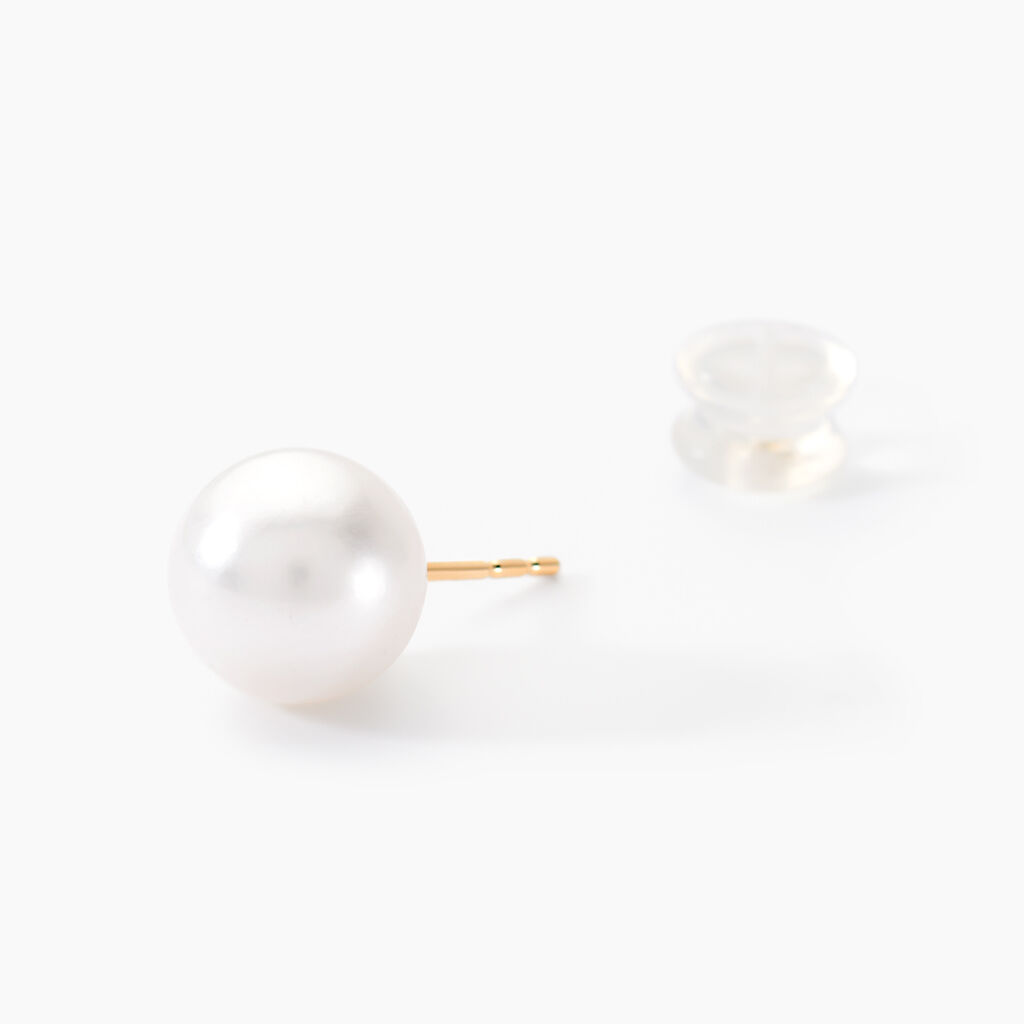 Boucles D'oreilles Puces Suki Or Jaune Perle De Culture - Clous d'oreilles Femme | Histoire d’Or