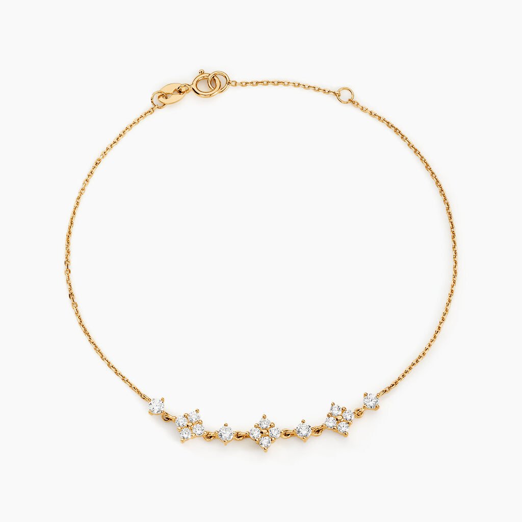 Bracelet Majestueuse Or Jaune Oxyde De Zirconium - Bracelets Femme | Histoire d&rsquo;Or