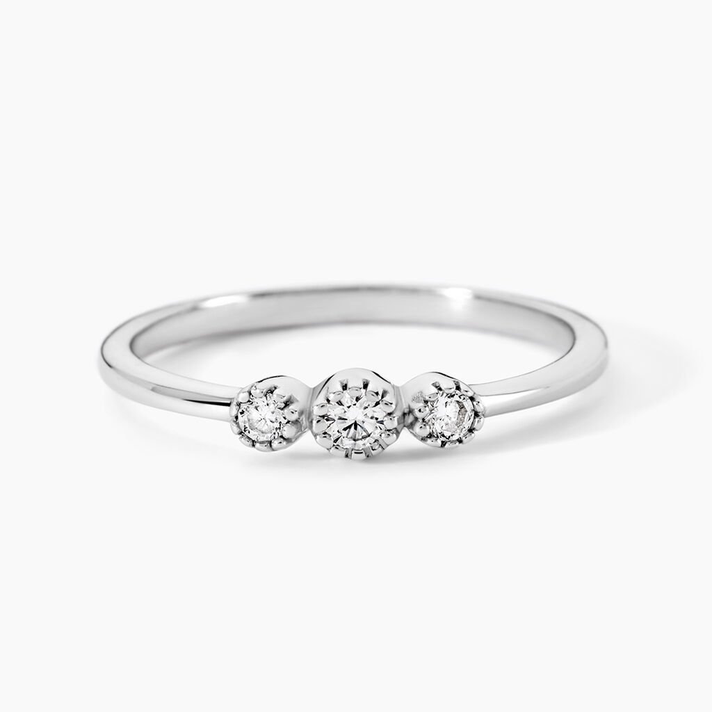 Bague Donya Argent Blanc Oxyde De Zirconium - Bagues avec pierre Femme | Histoire d’Or