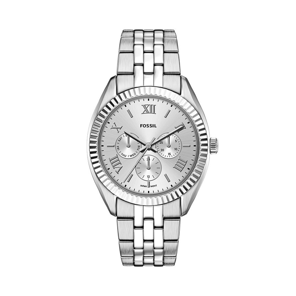 Montre Fossil Campbell Argent&eacute; - F&ecirc;te des p&egrave;res Homme | Histoire d&rsquo;Or
