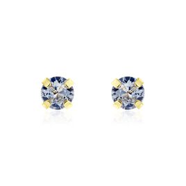 Boucles D'oreilles Puces Or Jaune Oxyde De Zirconium - Clous d'oreilles Femme | Histoire d’Or