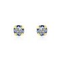 Boucles D'oreilles Puces Or Jaune Oxyde De Zirconium