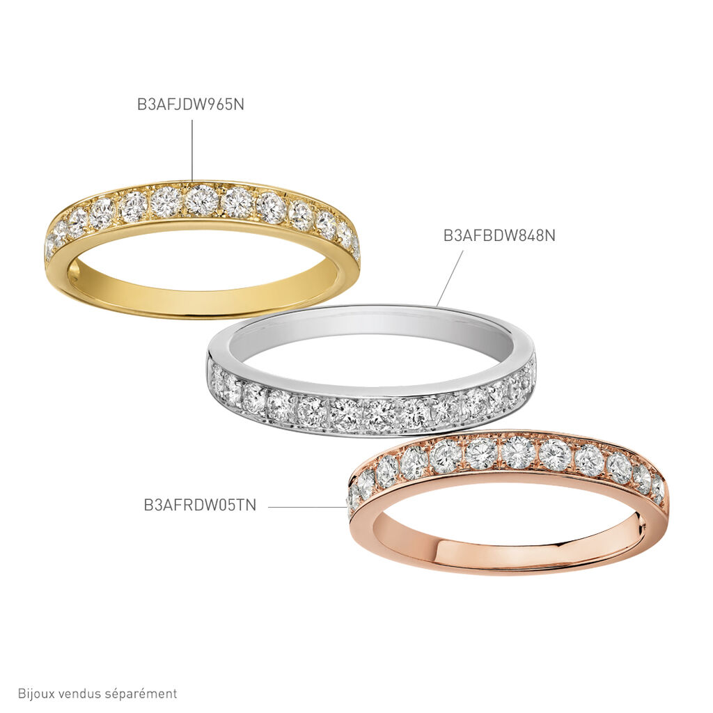 Alliance Rhea Or Rose Diamant - Alliances Femme | Histoire d’Or