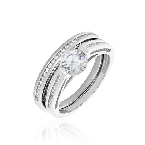 Bague Malou Argent Blanc Oxyde De Zirconium - Bagues solitaires Femme | Histoire d’Or