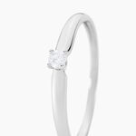 Bague Solitaire Flora Or Blanc Diamant - Bagues solitaires Femme | Histoire d&rsquo;Or