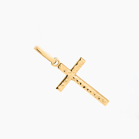 Pendentif Benny Croix Ciselee Or Jaune - Pendentifs Communion Femme | Histoire d&rsquo;Or