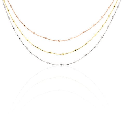 Collier Daralea Argent Tricolore - Colliers fantaisie Femme | Histoire d&rsquo;Or