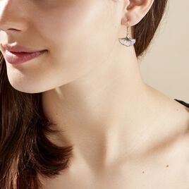 Boucles D'oreilles Pendantes Sahana Argent Blanc - Boucles d'oreilles fantaisie Femme | Histoire d’Or