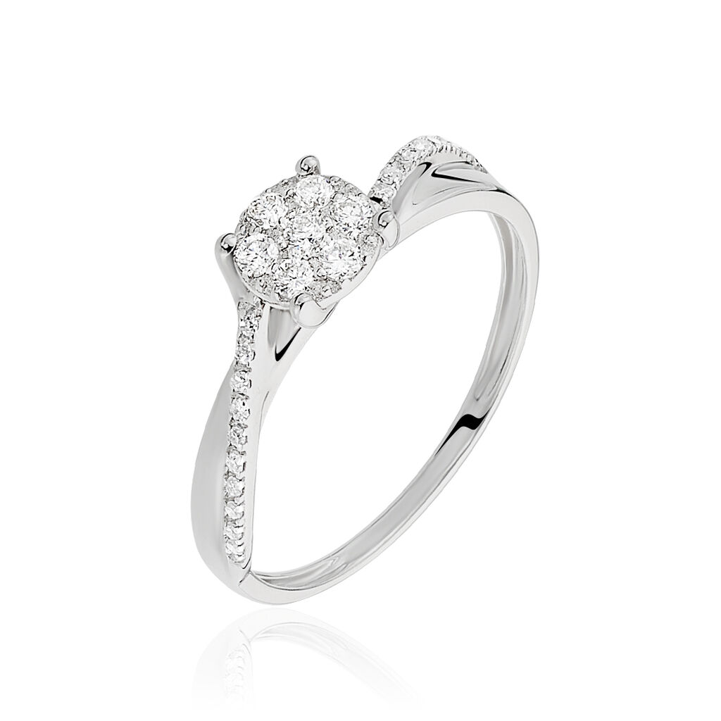 Bague Hebe Or Blanc Diamant - Bagues avec pierre Femme | Histoire d’Or
