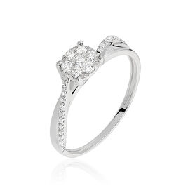 Bague Hebe Or Blanc Diamant - Bagues avec pierre Femme | Histoire d’Or