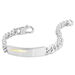 Bracelet Identité Adoline Acier Blanc Diamant - Gourmettes Homme | Histoire d’Or