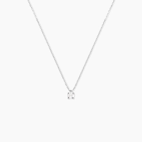 Collier Elfa Or Blanc Diamant - Colliers Femme | Histoire d&rsquo;Or