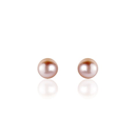 Boucles D'oreilles Puces Ursulina Or Jaune Perle De Culture - Clous d'oreilles Femme | Histoire d’Or