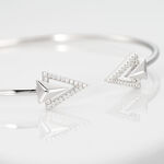 Bracelet Jonc Deva Argent Blanc Oxyde De Zirconium - Bracelets joncs Femme | Histoire d&rsquo;Or