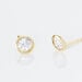 Boucles D'oreilles Puces Elda Serti Clos Or Jaune Oxyde De Zirconium - Clous d'oreilles Femme | Histoire d’Or