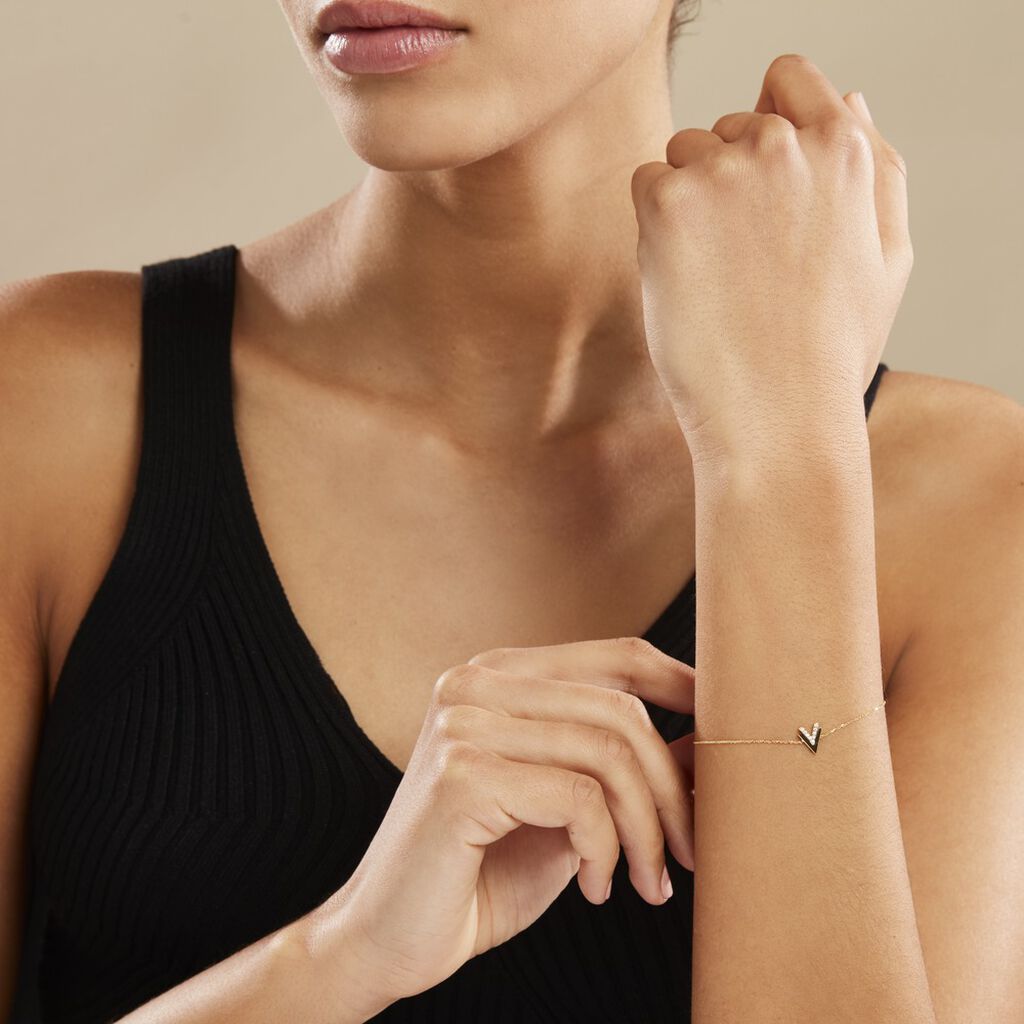 Bracelet Dao Or Jaune Oxyde De Zirconium - Bracelets Femme | Histoire d’Or