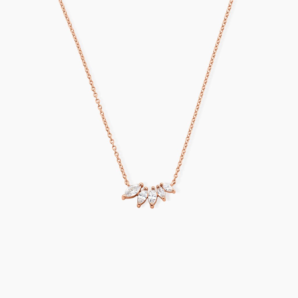 Collier Duchesse Argent Rose Oxyde De Zirconium - Colliers fantaisie Femme | Histoire d’Or