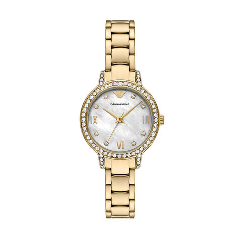 Montre Emporio Armani Nacre Blanche - Montres Femme | Histoire d&rsquo;Or