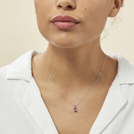 Collier Yrene Or Blanc Amethyste - Colliers Femme | Histoire d’Or