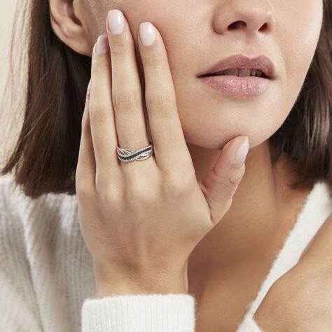 Bague Argent Blanc Agrona Oxydes De Zirconium - Bagues avec pierre Femme | Histoire d’Or