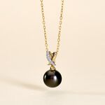Pendentif Nilma Or Jaune Perle De Culture De Tahiti Et Diamant - Pendentifs Femme | Histoire d&rsquo;Or