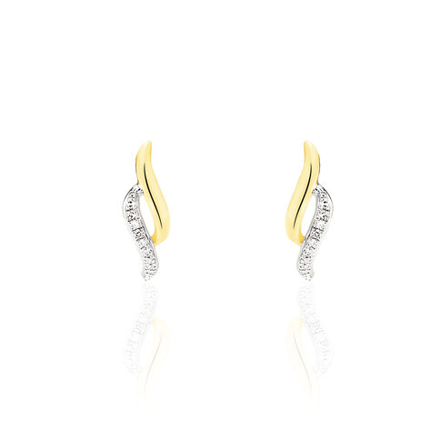 Boucles D'oreilles Puces Callum Or Jaune Diamant - Boucles d'oreilles pendantes Femme | Histoire d’Or
