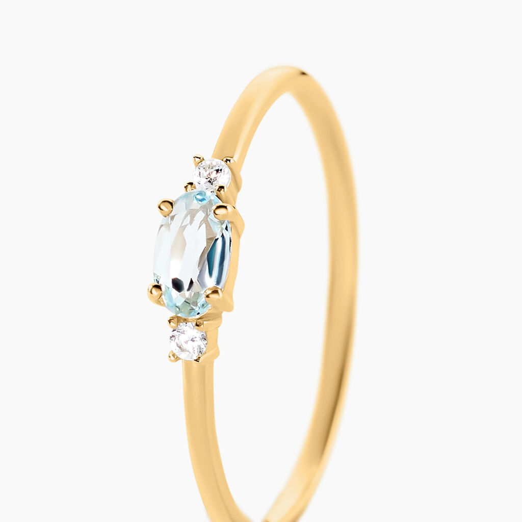 Bague Jardin Secret Or Jaune Topaze Oxyde De Zirconium - Bagues solitaires Femme | Histoire d’Or