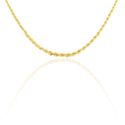 Collier Jerry Maille Corde Or Jaune - Chaines Femme | Histoire d’Or