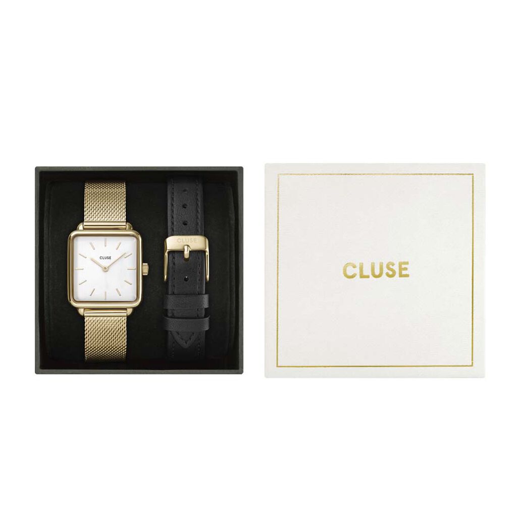 Coffret Montre Cluse Tetragone Blanc - Montres Femme | Histoire d’Or