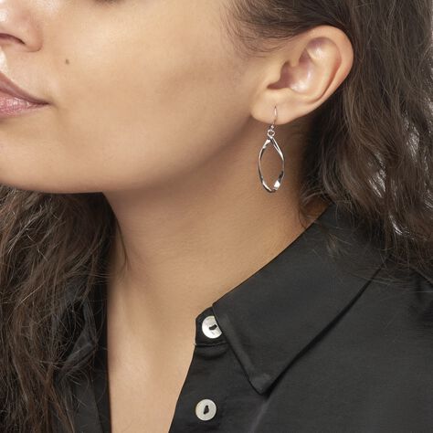 Boucles D'oreilles Pendantes Twisty Argent Blanc - Boucles d'oreilles fantaisie Femme | Histoire d’Or