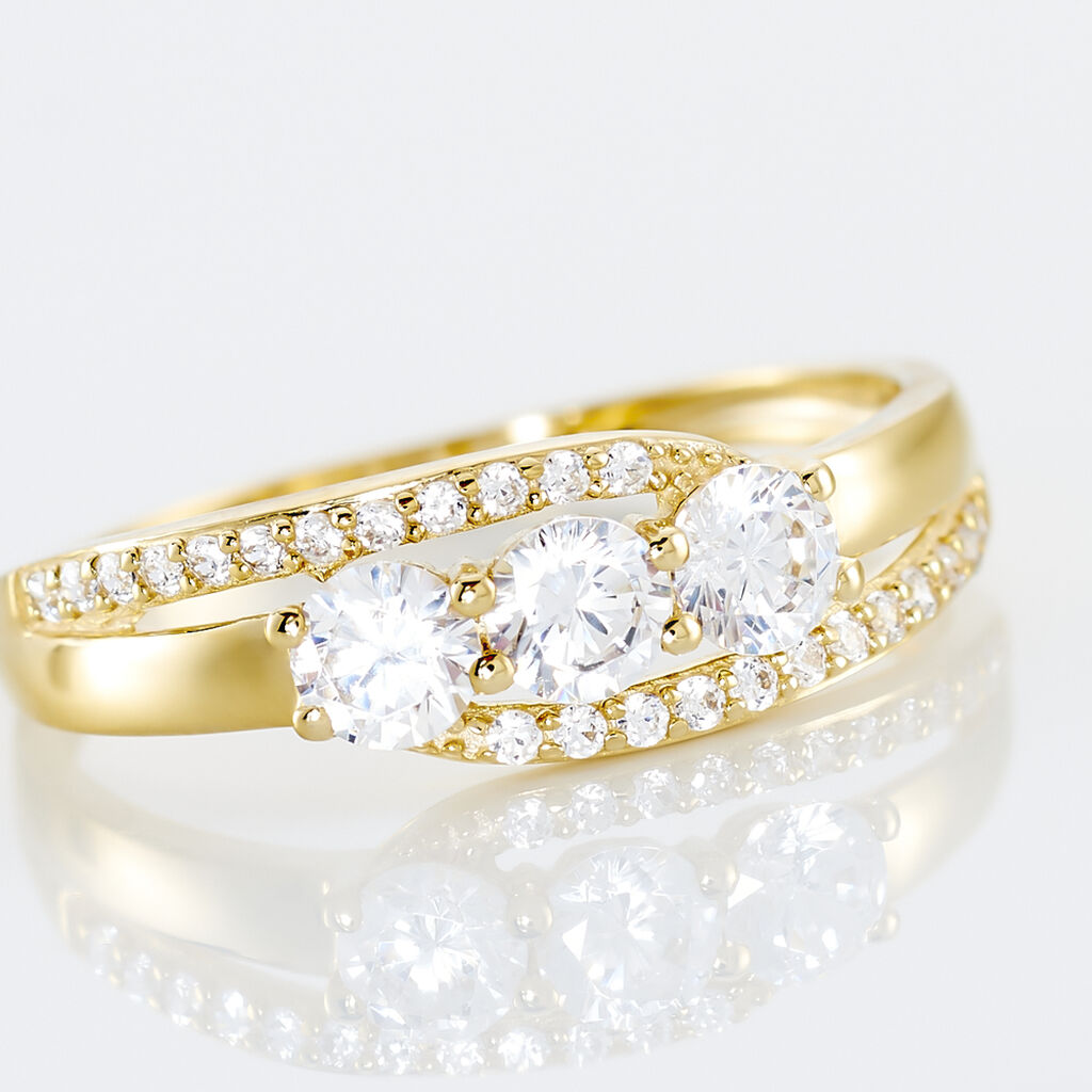 Bague Comete Or Jaune Oxyde De Zirconium - Bagues avec pierre Femme | Histoire d&rsquo;Or