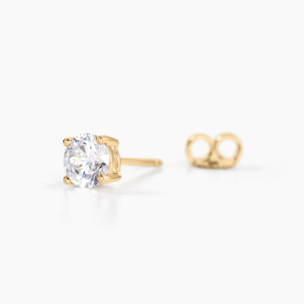 Boucles D'oreilles Puces Nilay Plaqué Or Jaune Oxyde De Zirconium - Boucles d'oreilles fantaisie Femme | Histoire d’Or
