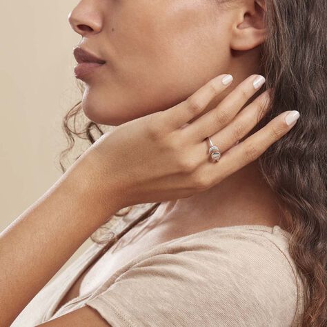 Bague Lyana Argent Blanc Oxyde De Zirconium - Bagues avec pierre Femme | Histoire d’Or
