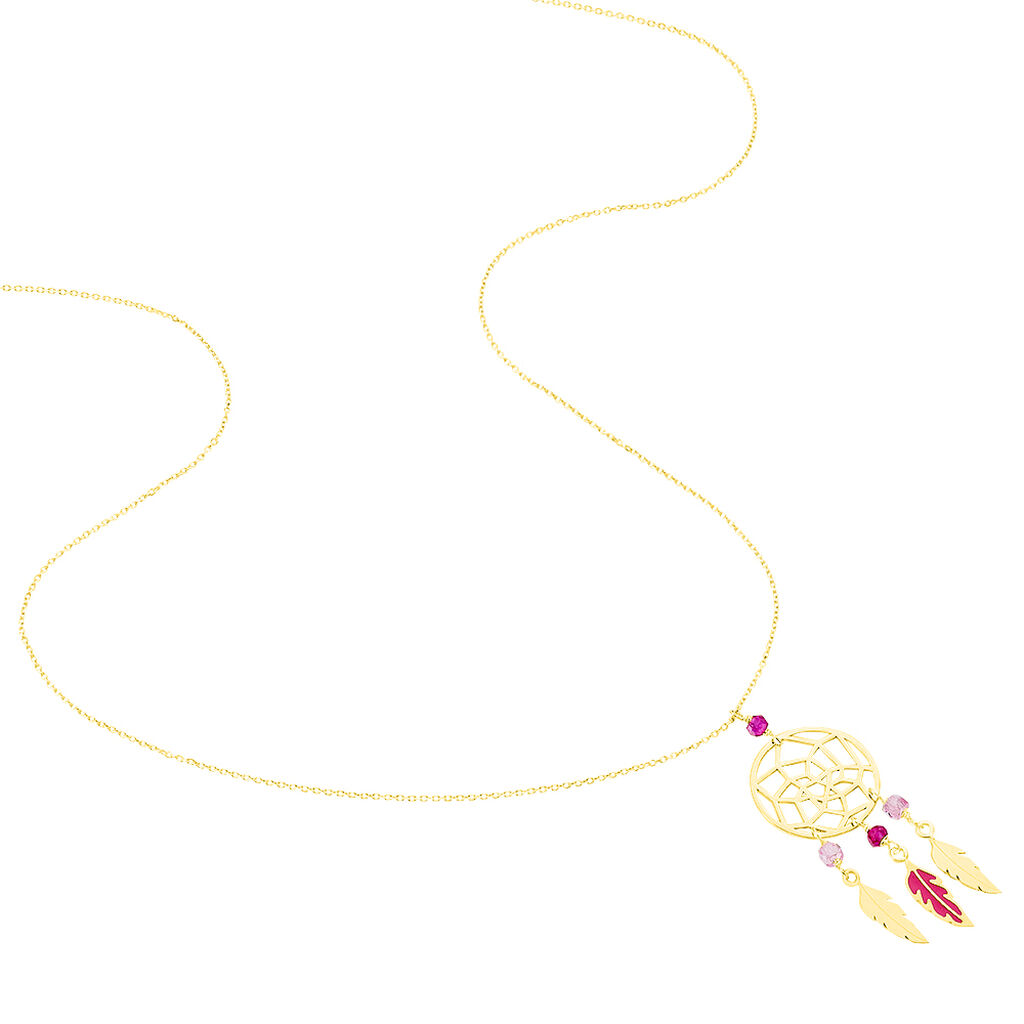 Collier Marion Attrape Reve Plumes Or Jaune - Colliers Enfant | Histoire d&rsquo;Or