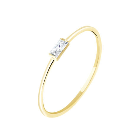 Bague Solitaire Or Jaune Promesse Oxyde De Zirconium - Bagues solitaires Femme | Histoire d’Or